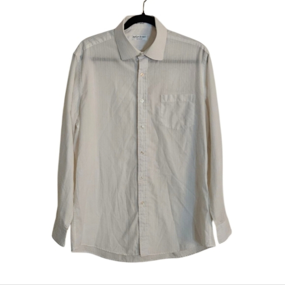 YSL Yves Saint Laurent Mens White Button-down Dress Shirt size 16.5/34-35 - Picture 1 of 9